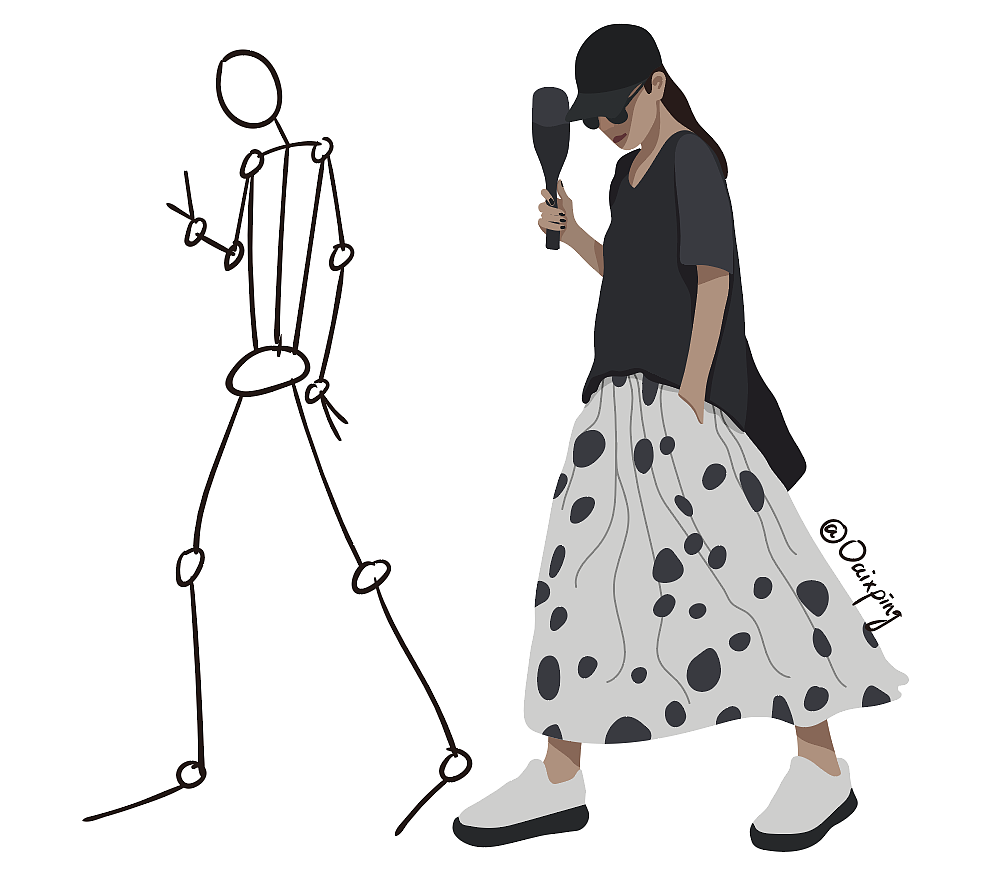 扁平人物练习（图ZMTk0MTUyMDgw） - 创作习作 - 站酷设计师晓晓之不忙时光原创素材 - 站酷ZCOOL