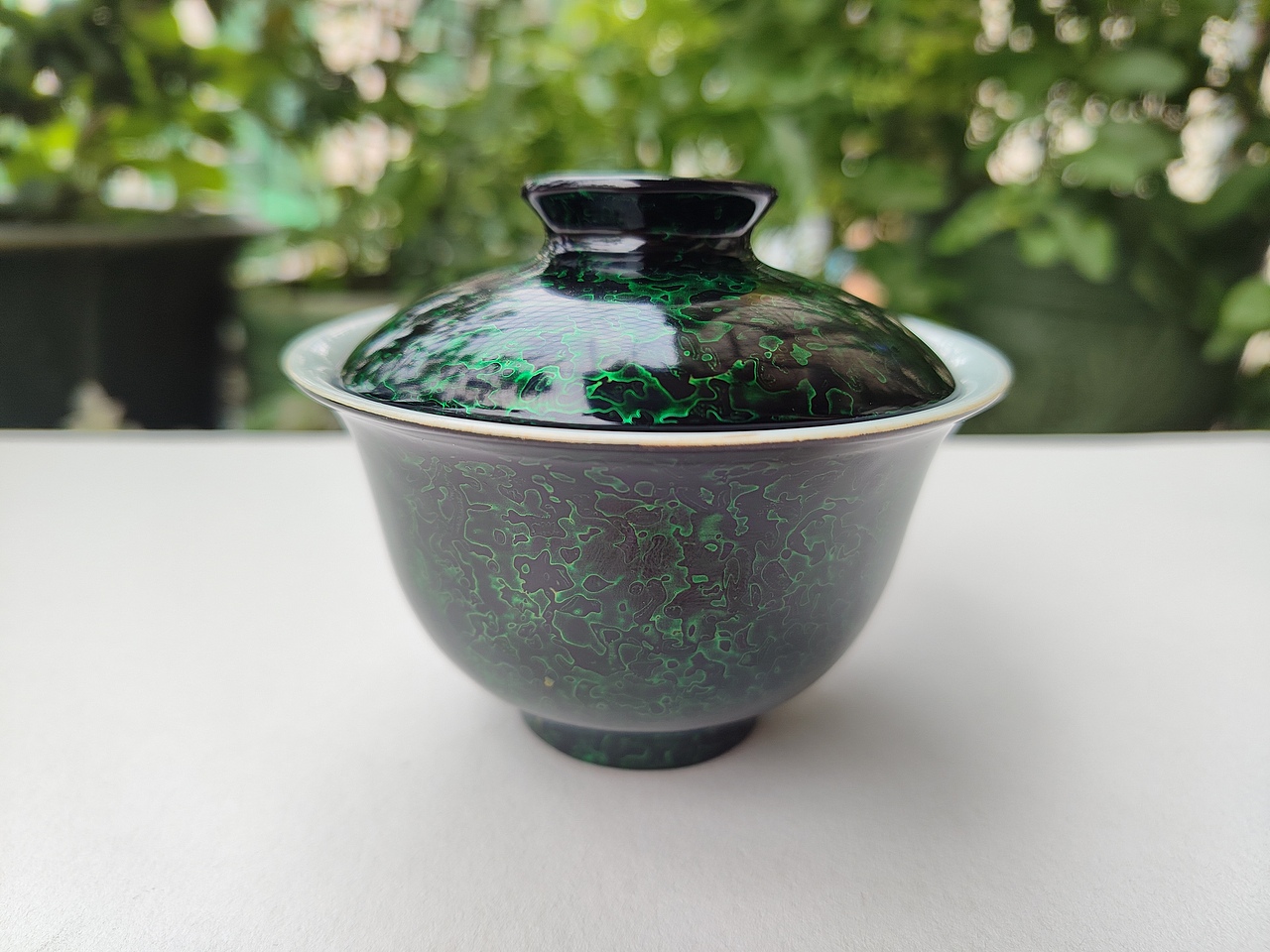 大漆丨虫咬金茶具套装