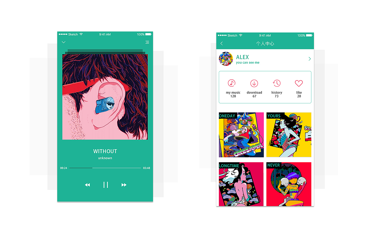配色练习—我可能是色盲（图ZNjQxNTI5MTI=） - APP界面 - 站酷设计师bluu_er原创素材 - 站酷ZCOOL