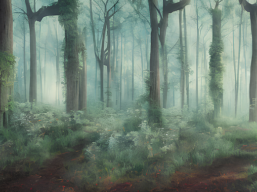 #站酷梦笔#美女，树林，凤凰，三重曝光（个人主页-ZNjM3MzQ5MDg=） - AI作品 - 站酷设计师股歌ai原创素材 - 站酷ZCOOL