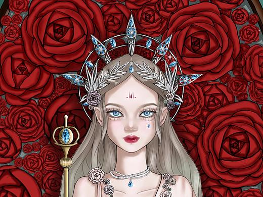 壁画上的女祭司