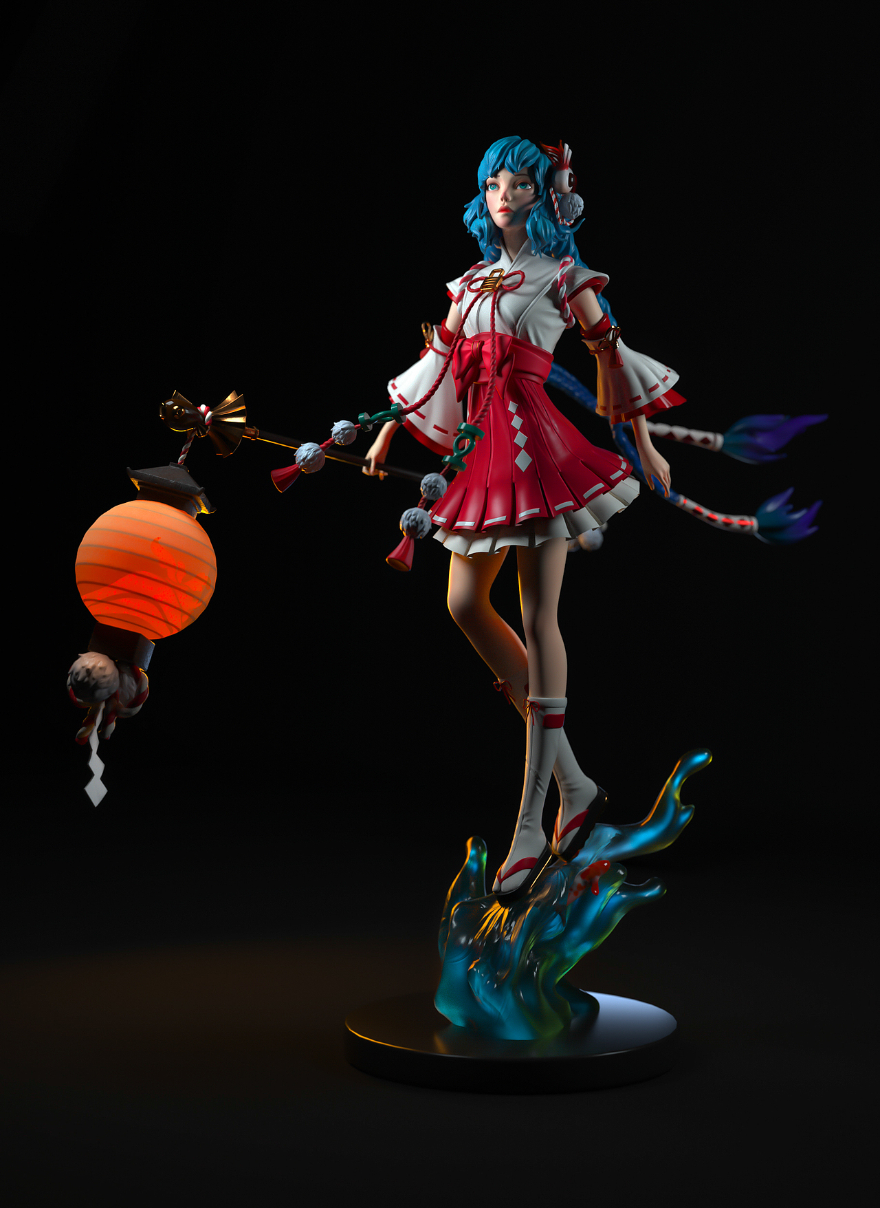 大乔王者荣耀周年庆纪念手办