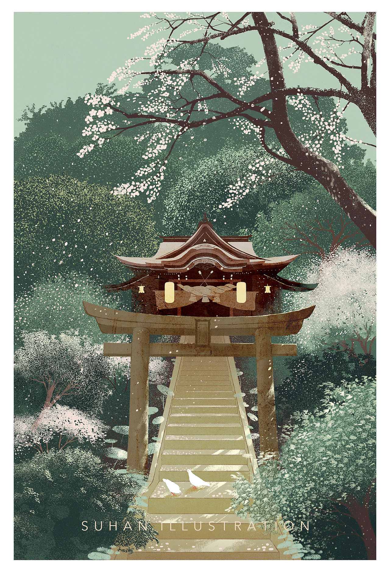 2020年度插画总结｜在冬夜，赴孤岛诗社的约（图ZMjM4NjA2OTY4） - 创作习作 - 站酷设计师苏寒原创素材 - 站酷ZCOOL