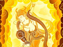 敦煌纸雕灯 反弹琵琶 剪纸风