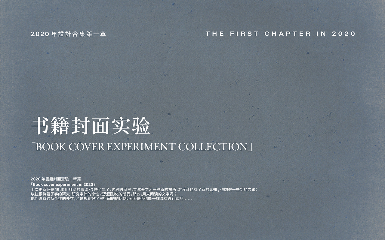 书籍封面实验 · 第一期