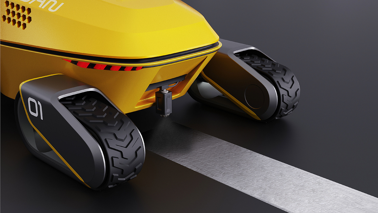 道路划线机器人（图ZMjkxMzI4NzYw） - 交通工具 - 站酷设计师无聊的黑薯片原创素材 - 站酷ZCOOL