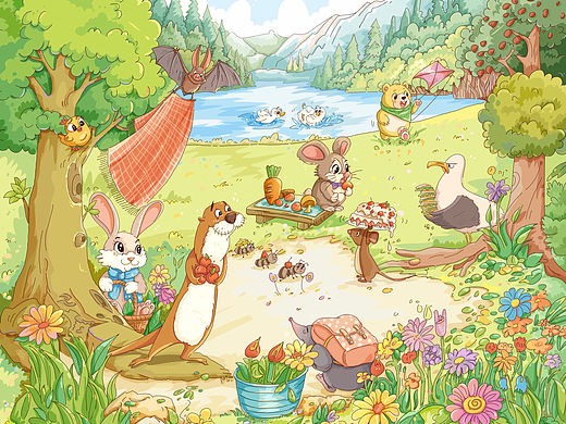 小动物们的春游