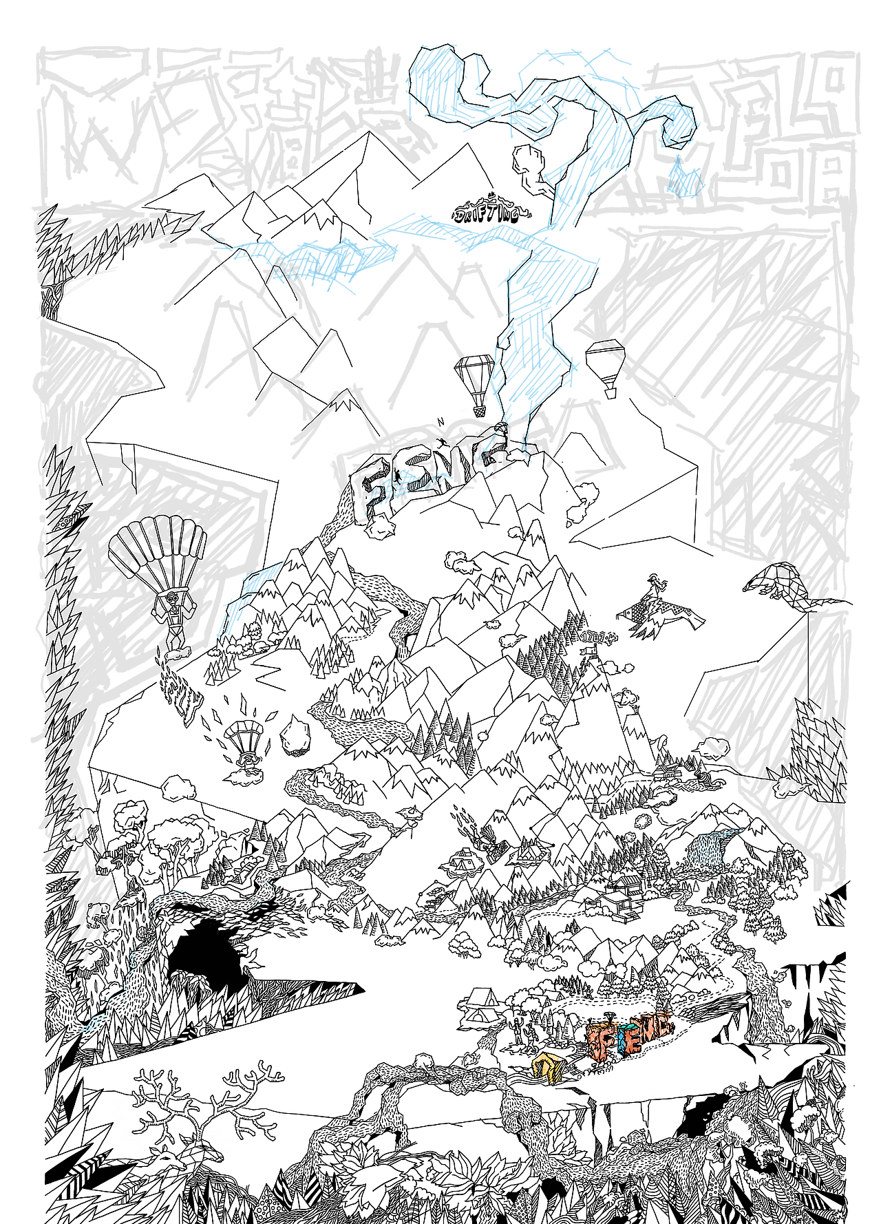 QLF山地公园主视觉海报创作