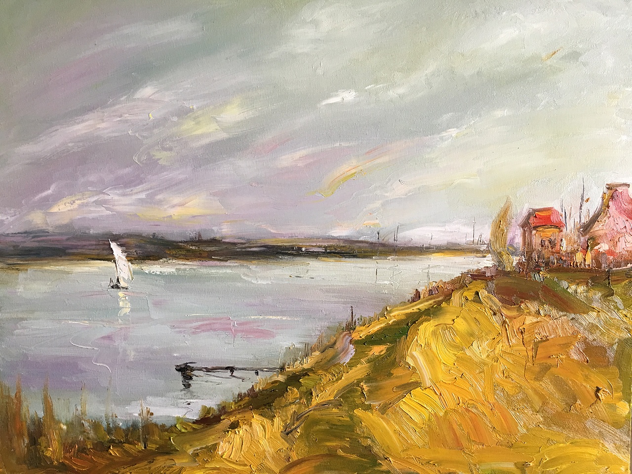 我的第一幅油画作品~开森~