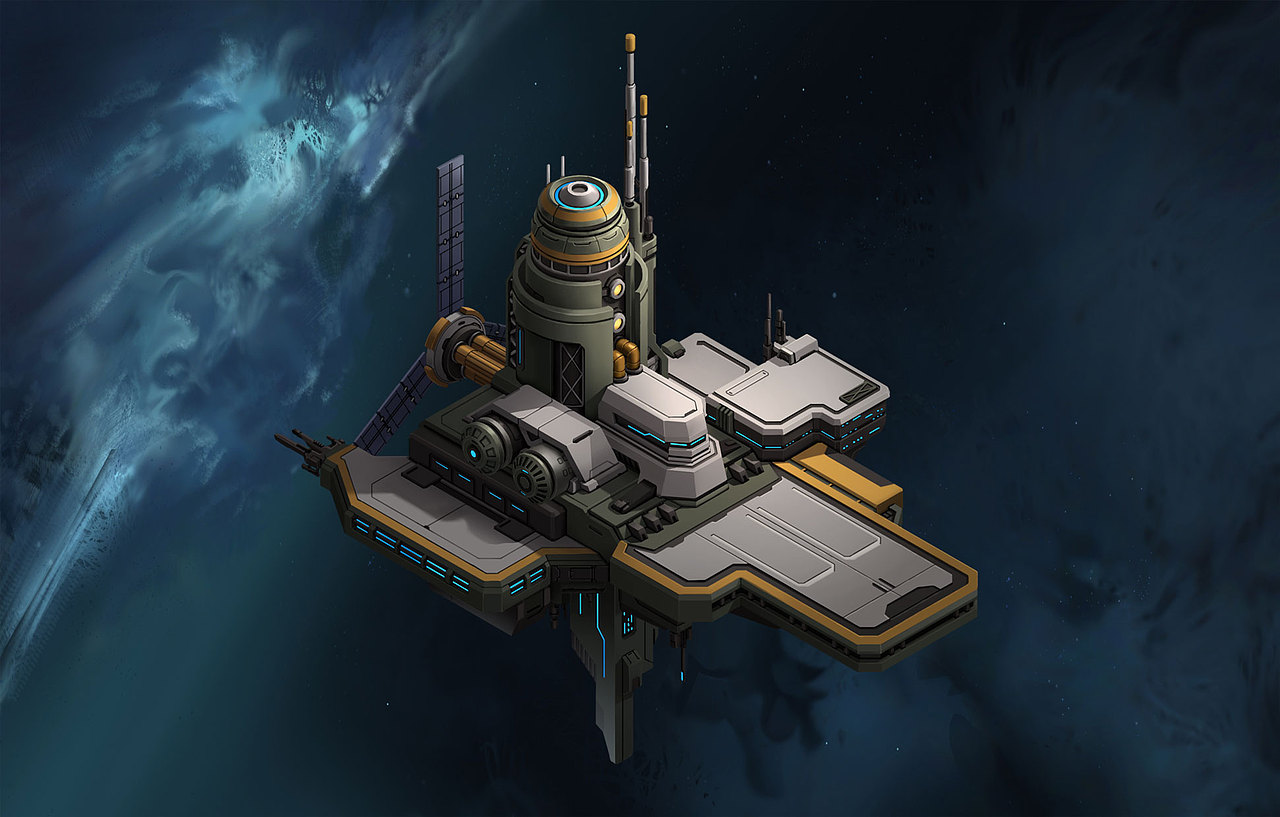 科幻空间站|插画|游戏原画|魂魂的画笔_原创作品-站酷zcool
