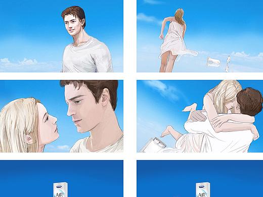 给杜蕾斯和CAT画的storyboard故事版