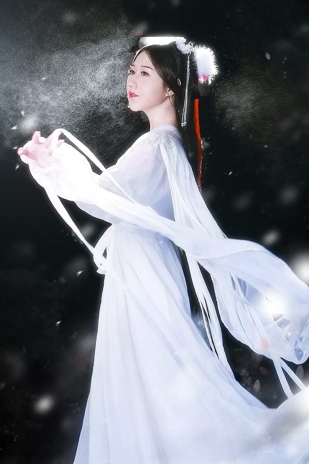 「白夜」客片逆光汉服神明少女