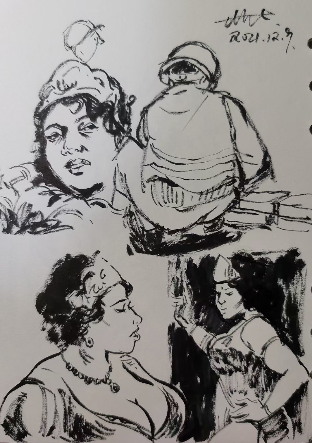 近日速写（图ZMjgxNDkwNTY4） - 绘画 - 站酷设计师张晓睿原创素材 - 站酷ZCOOL