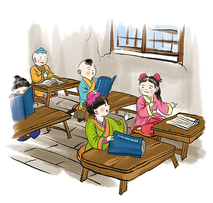 幼儿教育，国学幼儿用书插画，国画风。（图ZNTQ2ODkxMjA=） - 儿童插画 - 站酷设计师xiaohulu原创素材 - 站酷ZCOOL