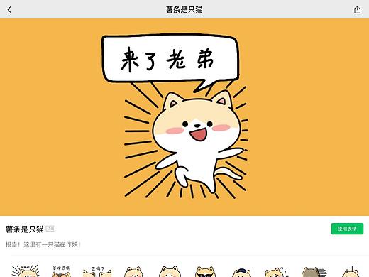 微信表情——《薯条是只猫》