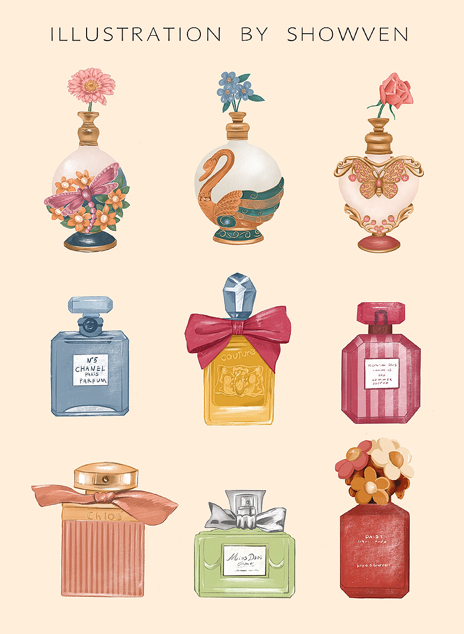 香水瓶|插画|创作习作|showven_原创作品-站酷zcool