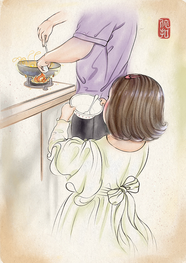 小饭霸，晚一秒都不行，亲自到厨房等！六一快乐（图ZMzQxODA1OTI4） - 儿童插画 - 站酷设计师依扣原创素材 - 站酷ZCOOL