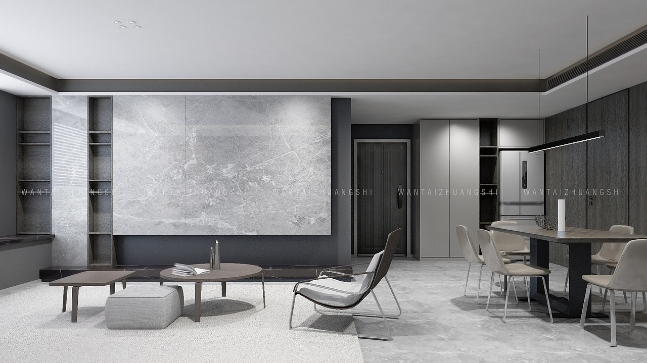 济宁瑞马名门三期极简风格装修案例