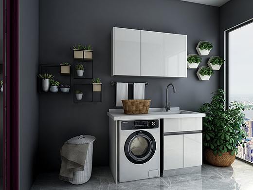 不锈钢洗衣柜-不锈钢家居全屋定制品牌斯沃德