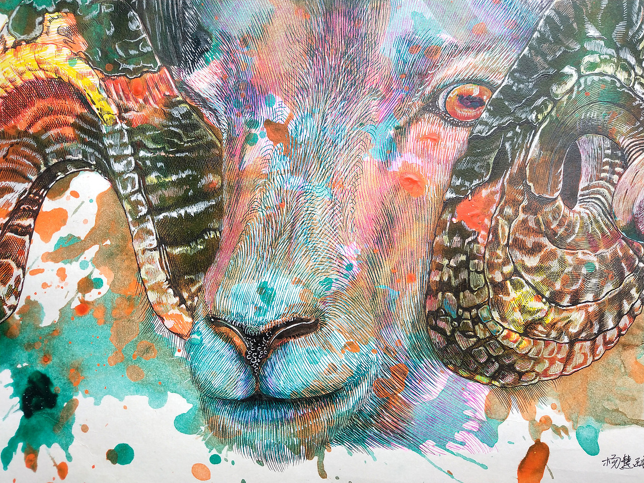 山海经异兽系列-土蝼（图ZMTg5MjU4MjM2） - 绘画 - 站酷设计师慧琼原创素材 - 站酷ZCOOL