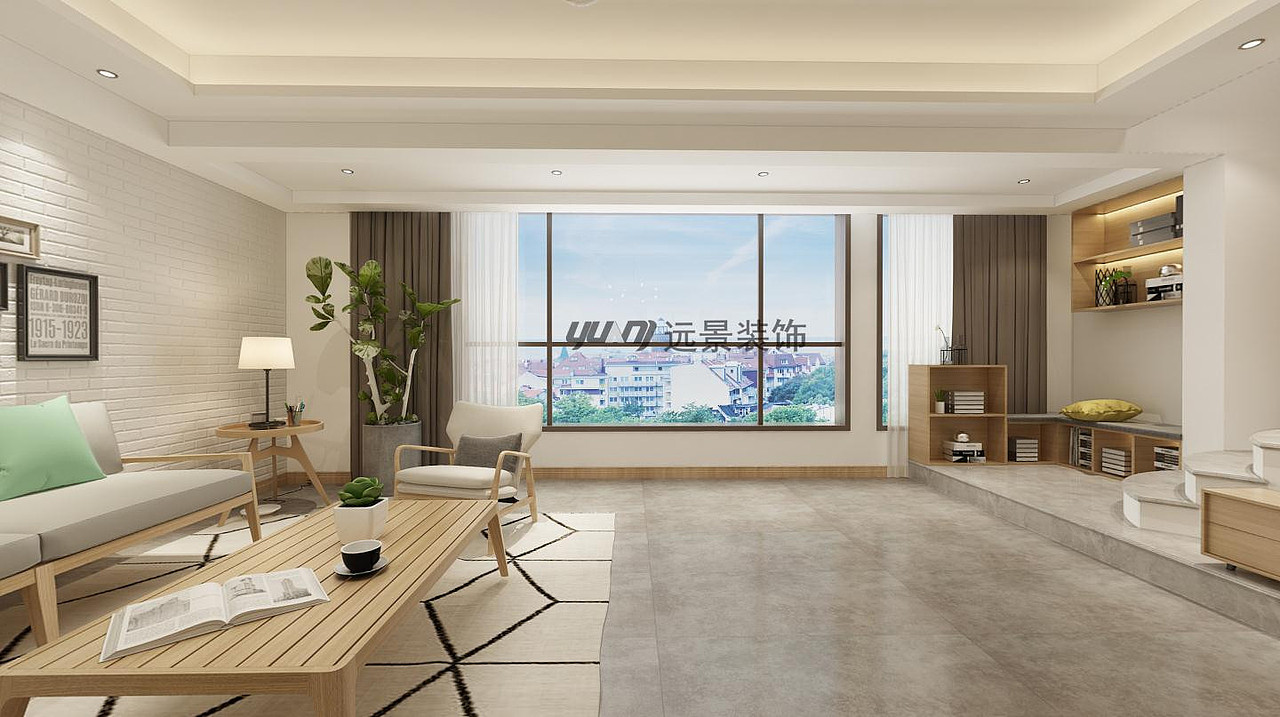 融创凡尔赛120㎡装修设计案例效果图远景装饰设计