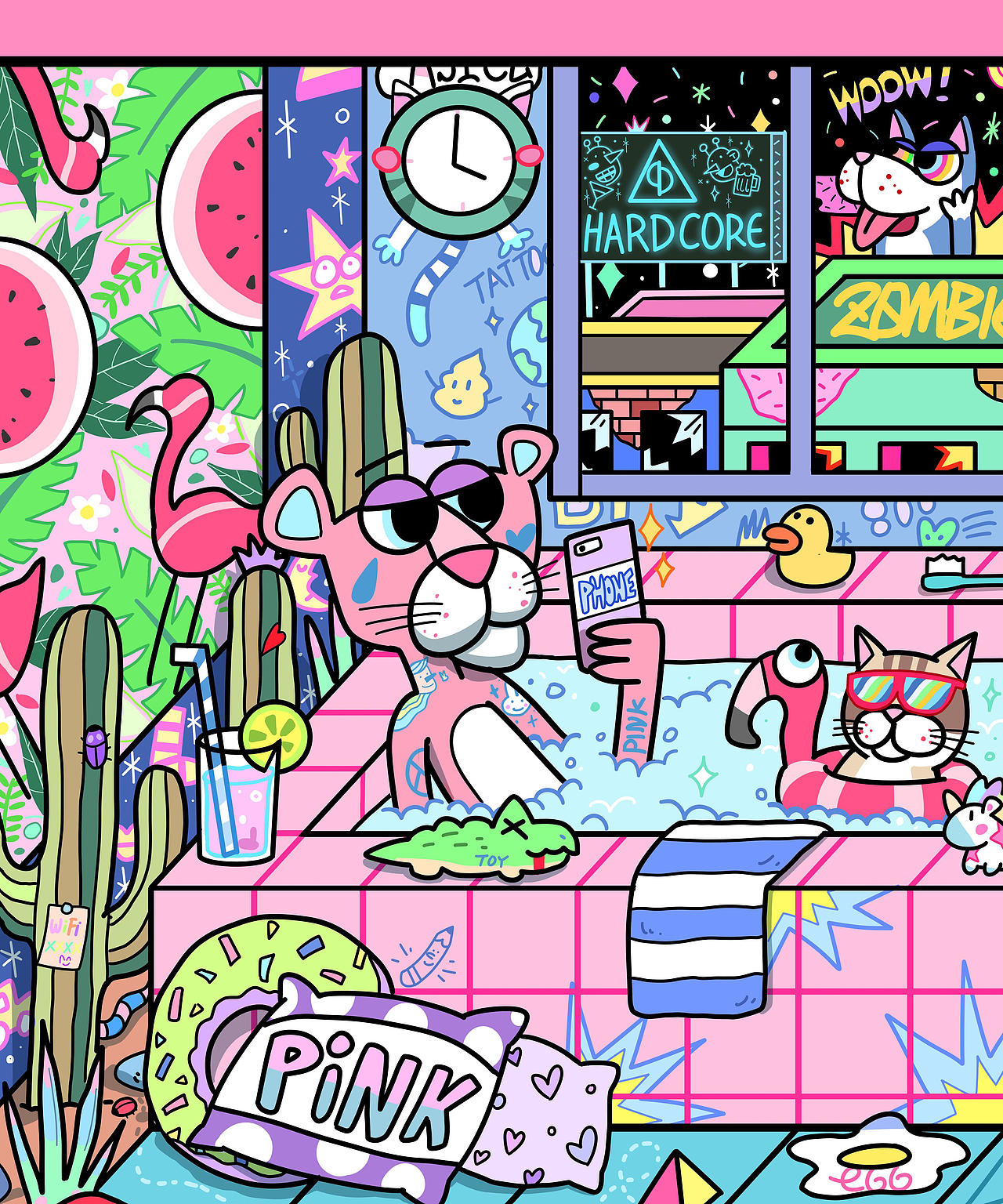 pinkschool一炎狗鼎（图ZMTM1MTgzMzYw） - 商业插画 - 站酷设计师肯恩恩原创素材 - 站酷ZCOOL