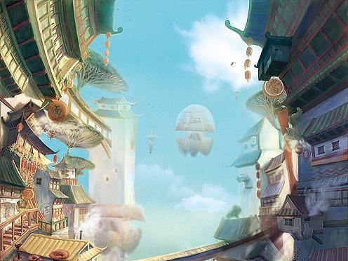 为陈可辛导演的电影《神奇侠侣》创作的插画海报
