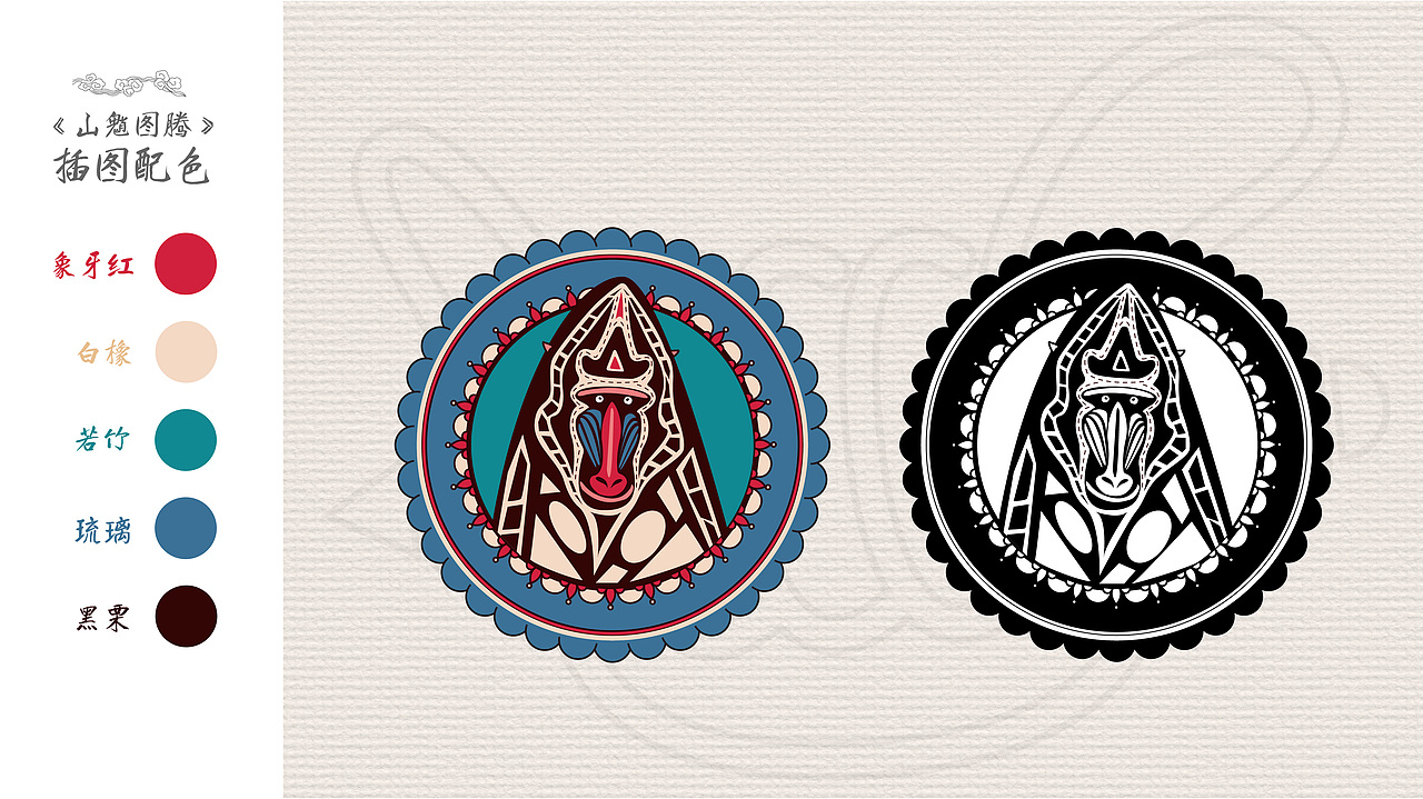 山魈图腾-文创（图ZMjUwMjA5MzI0） - 新锐潮流插画 - 站酷设计师不要叫我顺顺原创素材 - 站酷ZCOOL