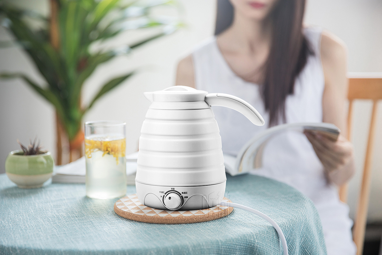 折叠电水壶拍摄