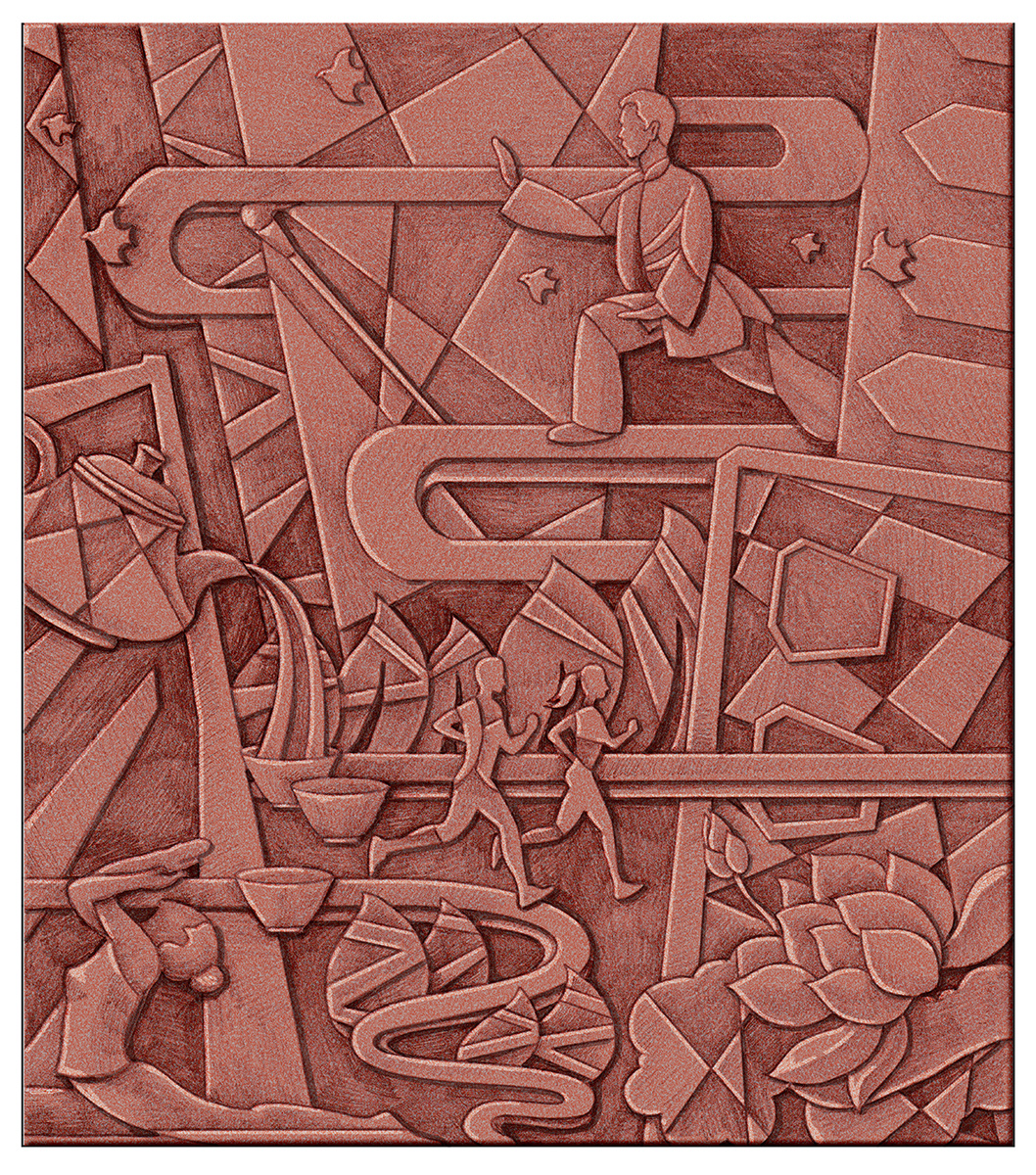 健康住宅浮雕设计方案