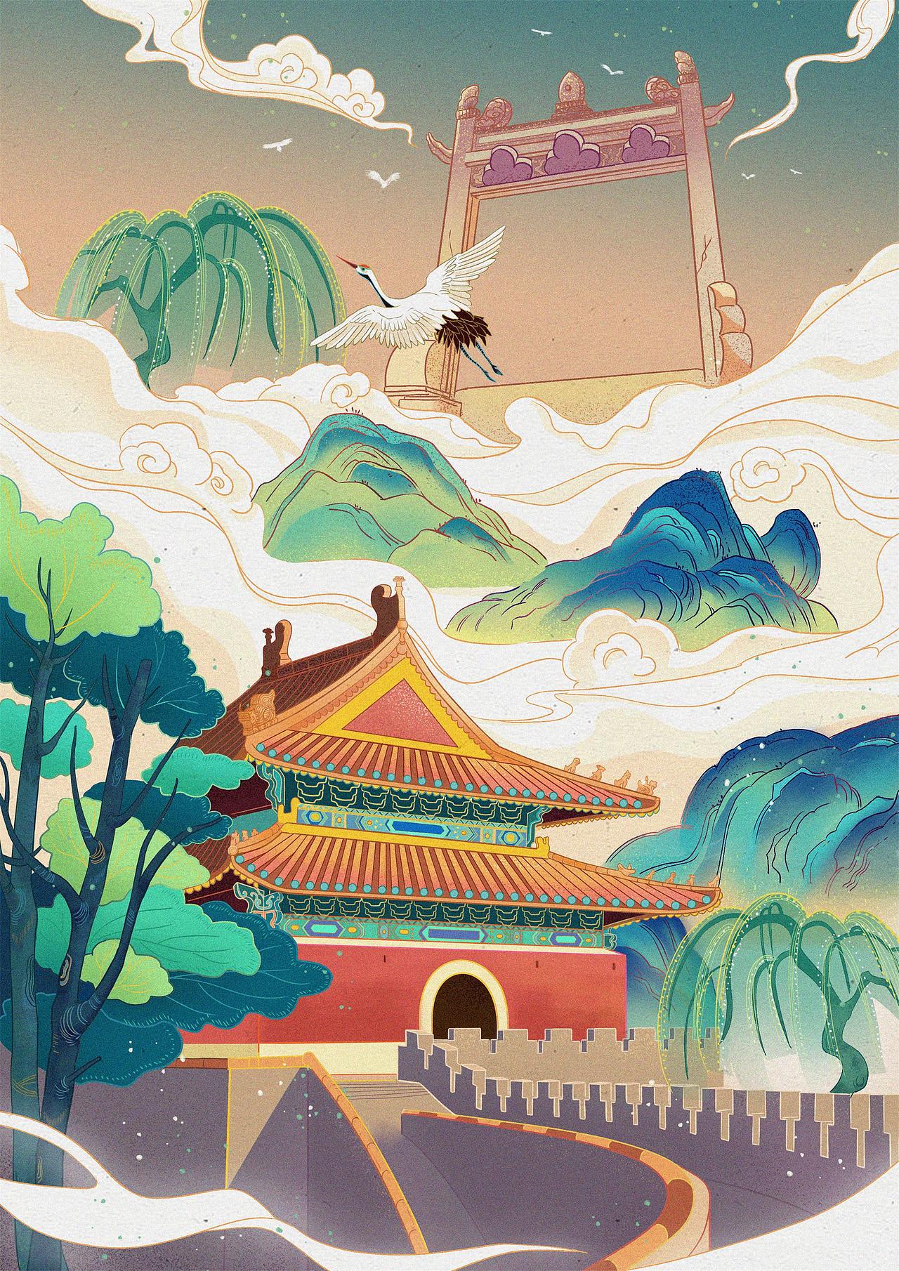《明显陵》（图ZMjU1NTE1NzAw） - 创作习作 - 站酷设计师六六一大顺原创素材 - 站酷ZCOOL