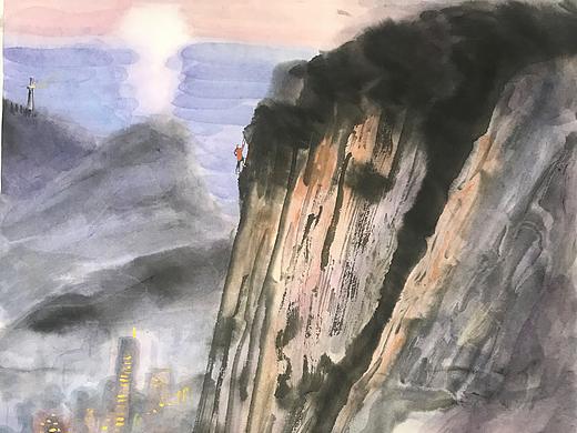 最毕设：万象天地插画比赛《攀爬》《路》
