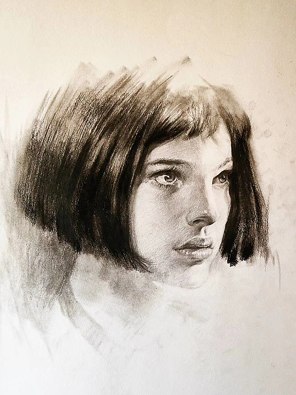 最近看了《这个杀手不太冷》,画笔描绘一下,哈哈哈