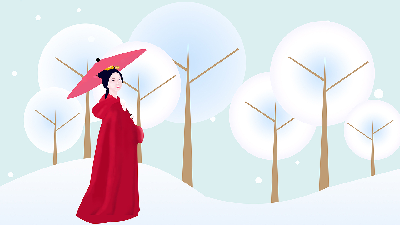 2018年7-8月部分作品人物插画汉服古风皆有