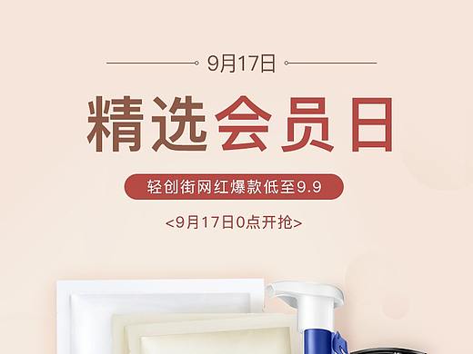 917会员日电商促销会员专享节日0点9.9秒杀专区