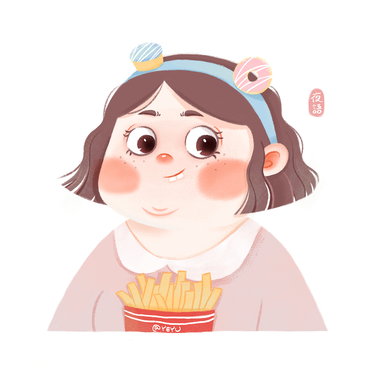 可爱头像|插画|儿童插画|夜语小姐姐_原创作品-站酷zcool