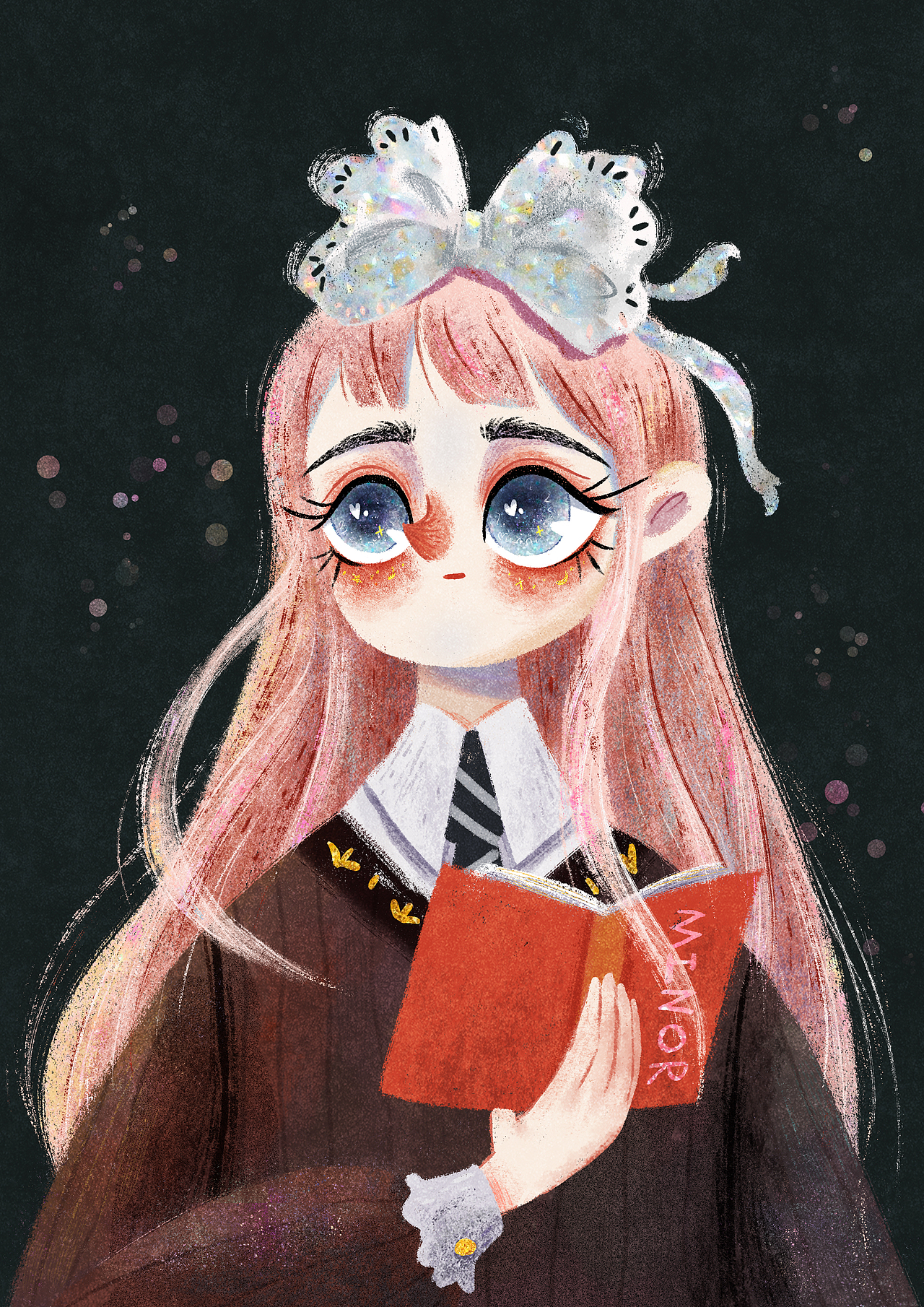 美萌复古少女插画