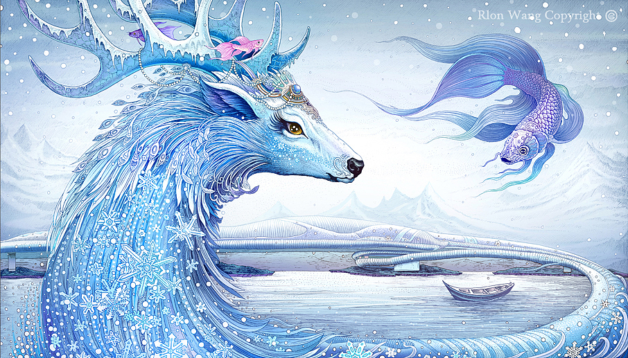 2015.成都麓湖年度插画之《冬鹿篇》（图ZMzkzMzAyMjA=） - 商业插画 - 站酷设计师Rlon原创素材 - 站酷ZCOOL