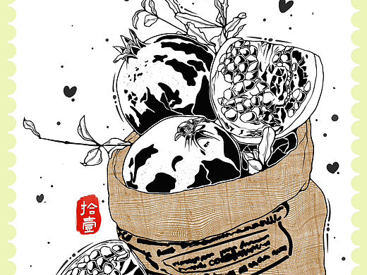 手绘线稿风插画
