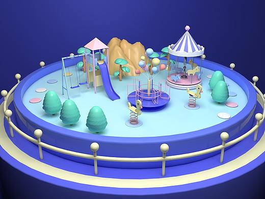 C4D-梦中的游乐园