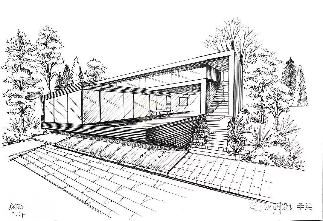 环艺手绘静态写生优秀作品分享