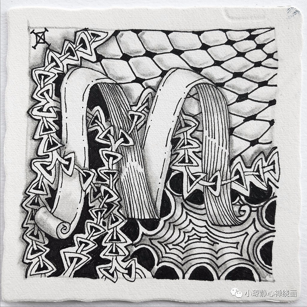 26个英文字母禅绕画