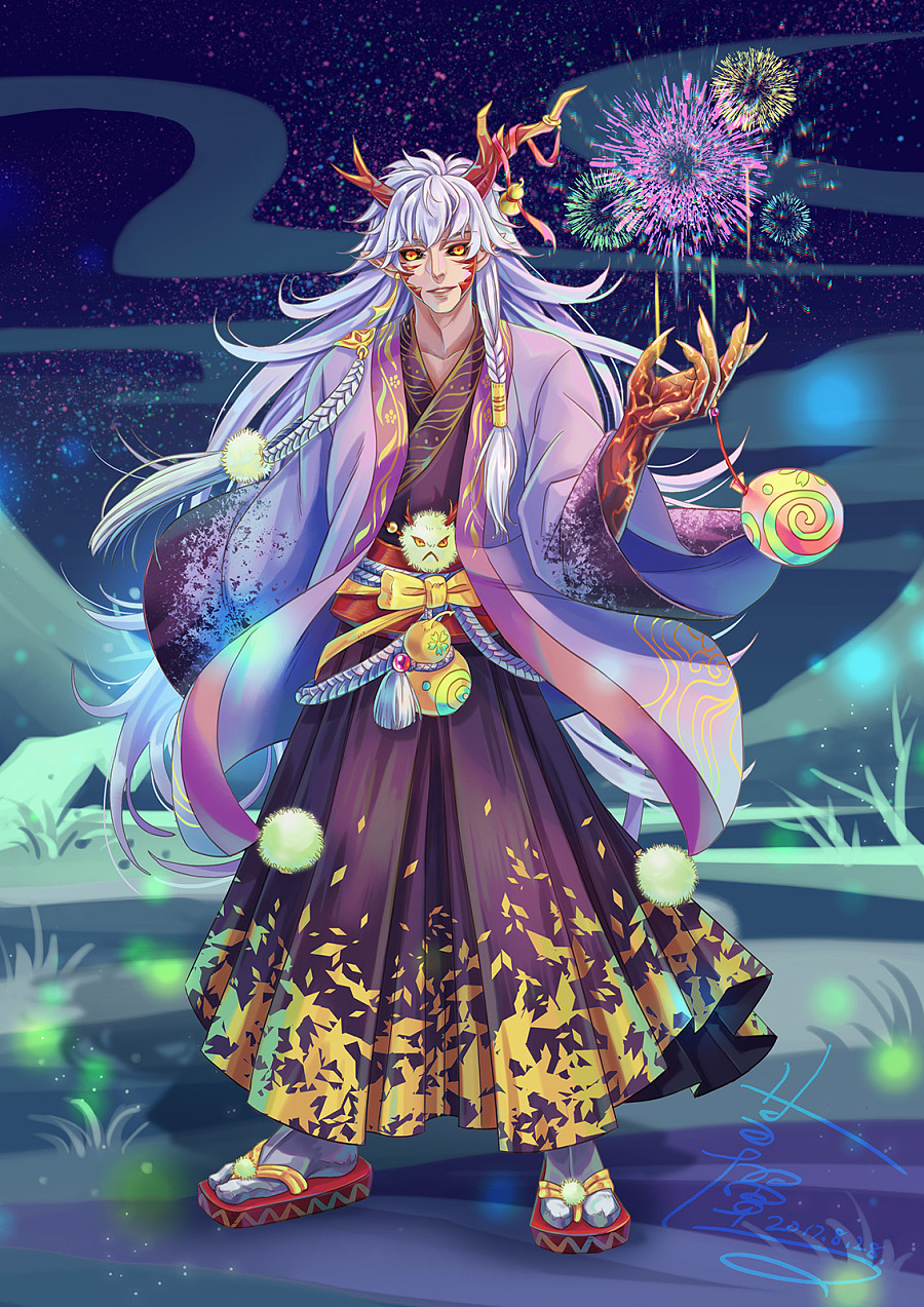 梦灵雪翼20170828-金耀花火 茨木童子(阴阳师同人)