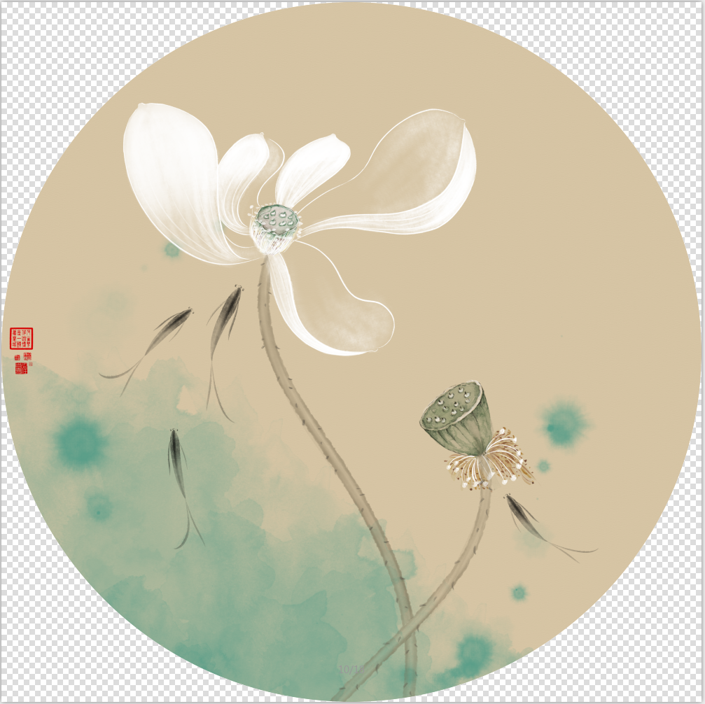 新中式禅意荷花插画|插画|商业插画|cc张肥仔 - 原创作品 - 站酷 (zco