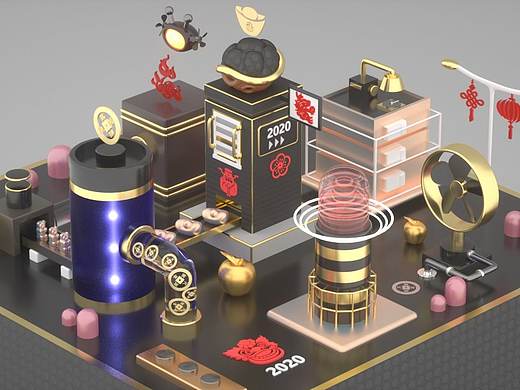 C4D练习（个人主页-ZNTA1MjAwMzY=） - 场景 - 站酷设计师LiQing庆原创素材 - 站酷ZCOOL