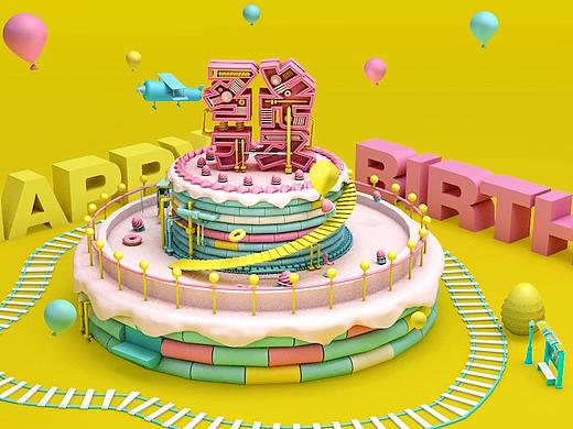 C4D蛋糕建模