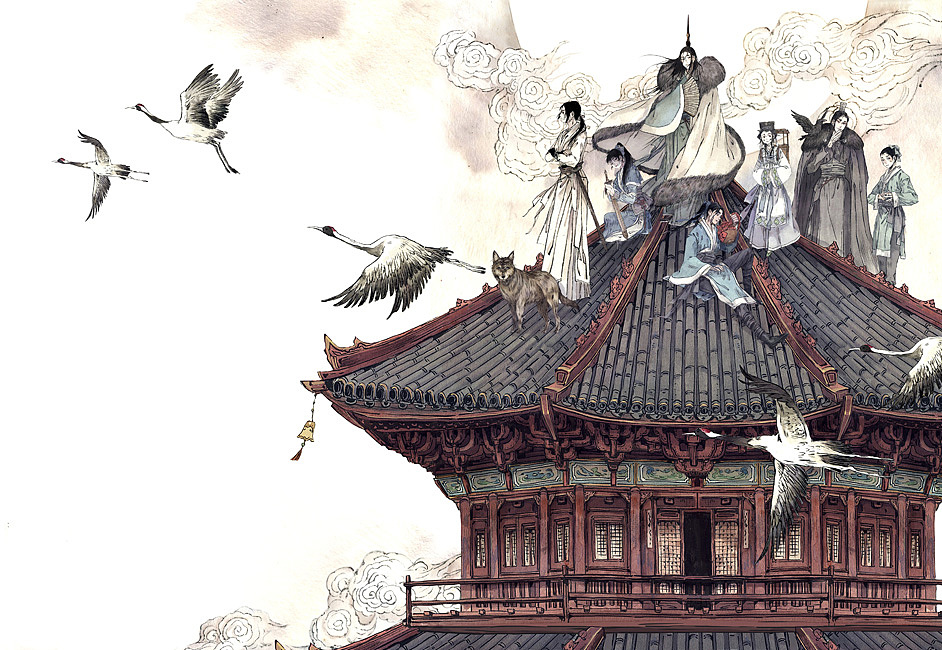 小说《有药》封面及人设（图ZNjg5OTI0MjQ=） - 商业插画 - 站酷设计师九千坊原创素材 - 站酷ZCOOL