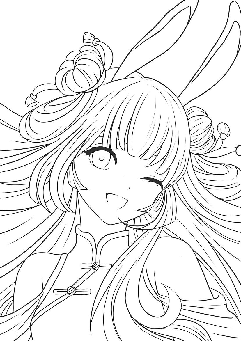 原创兔年中国风 少女