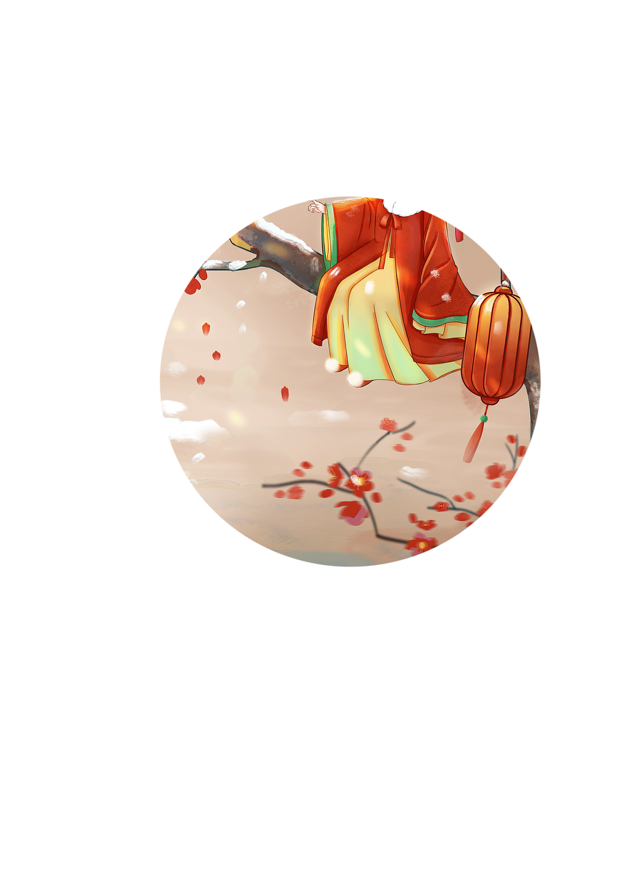 古风Q版 梅花拟人（图ZMjc4MDgyOTMy） - 商业插画 - 站酷设计师晨曦欢悦原创素材 - 站酷ZCOOL