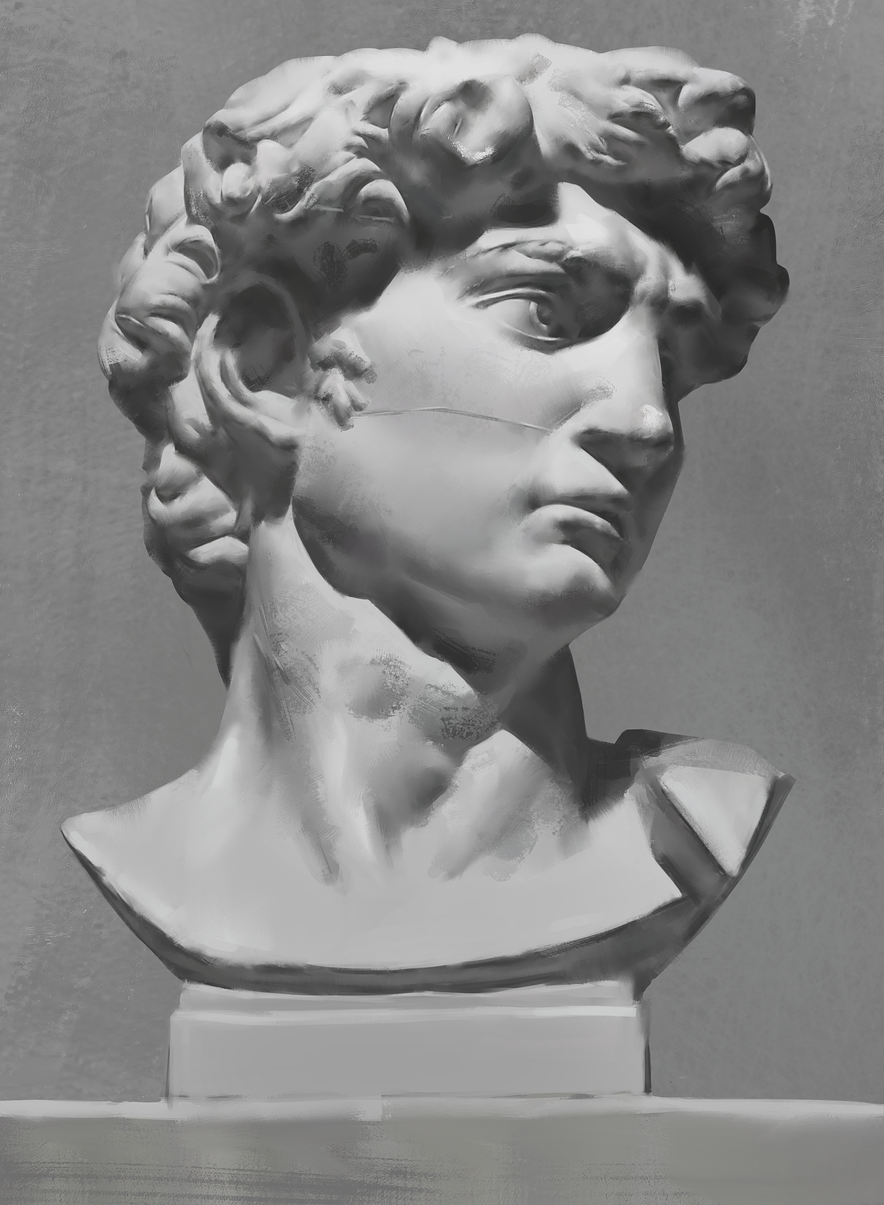 石膏像|纯艺术|素描|回血小花生 - 原创作品 - 站酷 (zcool)